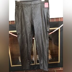 Spank Black leather Leggings Size XL